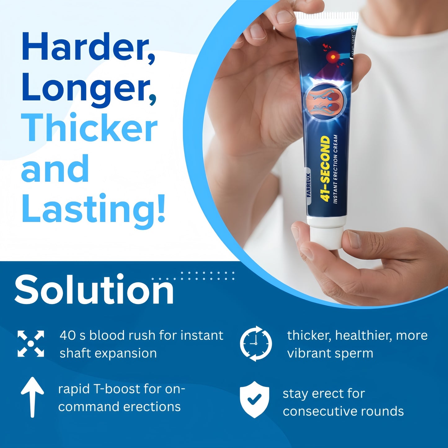 Official Store | RZXEA™ 41-Second Instant Erection Cream: Instant Lift. Hours of Confidence
