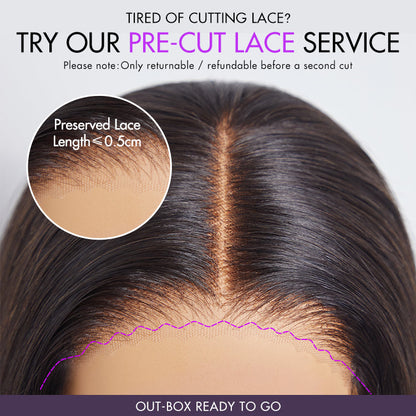 Luvme Hair 180% Density Elegant Chocolate Brown Loose Wave Minimalist HD Lace Glueless Wig Pre-Cut Lace - US Only