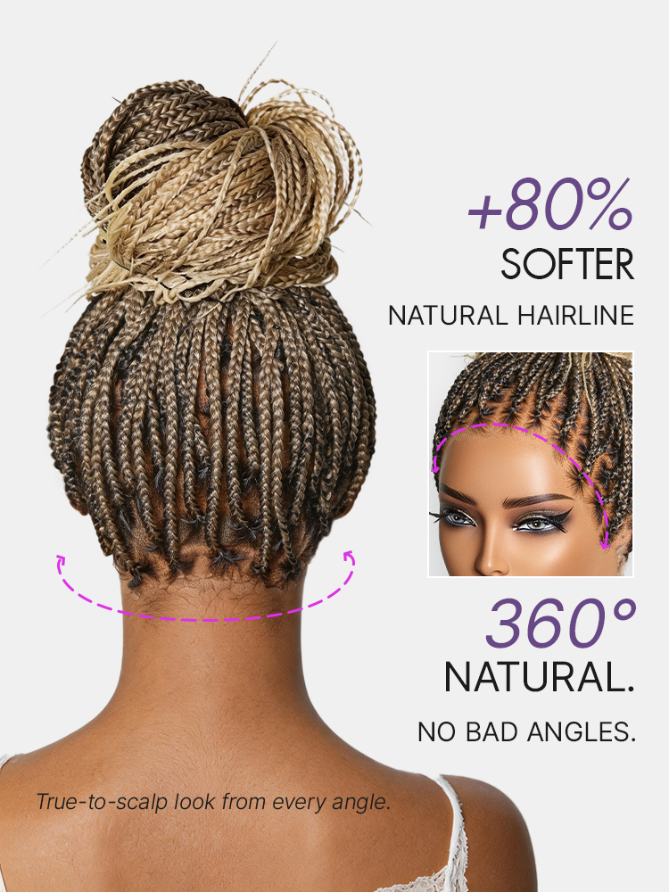 🔥Last Day: 73% OFF🌍613 Goddess Blonde HD Lace Glueless Knotless Braid Wig ✨