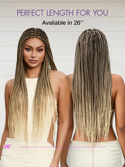 🔥Last Day: 73% OFF🌍613 Goddess Blonde HD Lace Glueless Knotless Braid Wig ✨