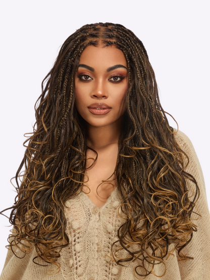 🔥Last Day: 73% OFF🌍613 Goddess Blonde HD Lace Glueless Knotless Braid Wig ✨