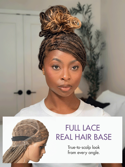 ☁🏡🐈Ready-to-Wear Preprocessed Swiss Lace Dread Wig💕