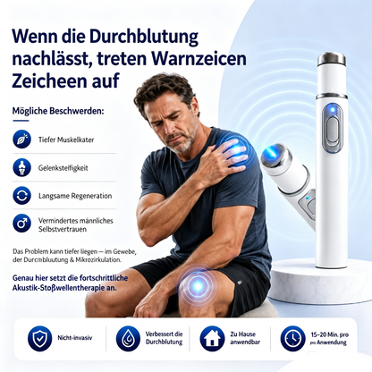 Fortschrittliche akustische Stoßwellentherapie: Regeneriert Peningewebe, stärkt Erektion und männliche Ausdauer, lindert Muskel-, Gelenk- und Sehnenbeschwerden.