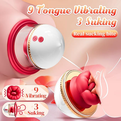 🌡️12-in-1 Rose Sucker & Vibrator | 9+3 Modes for Clit, Nipple & Anal Ecstasy🔥