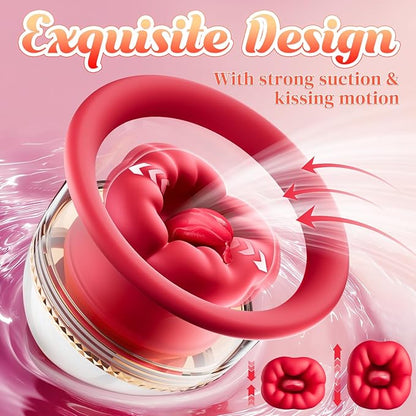 🌡️12-in-1 Rose Sucker & Vibrator | 9+3 Modes for Clit, Nipple & Anal Ecstasy🔥