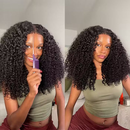 250% Density Full Curly HD Lace Front Wigs Pre bleached Glueless Ready To Go Human Hair Wigs
