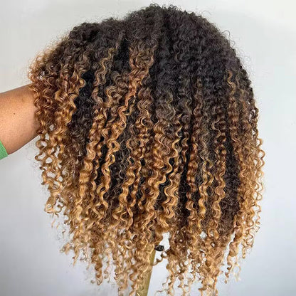 250% Density Full Curly HD Lace Front Wigs Pre bleached Glueless Ready To Go Human Hair Wigs