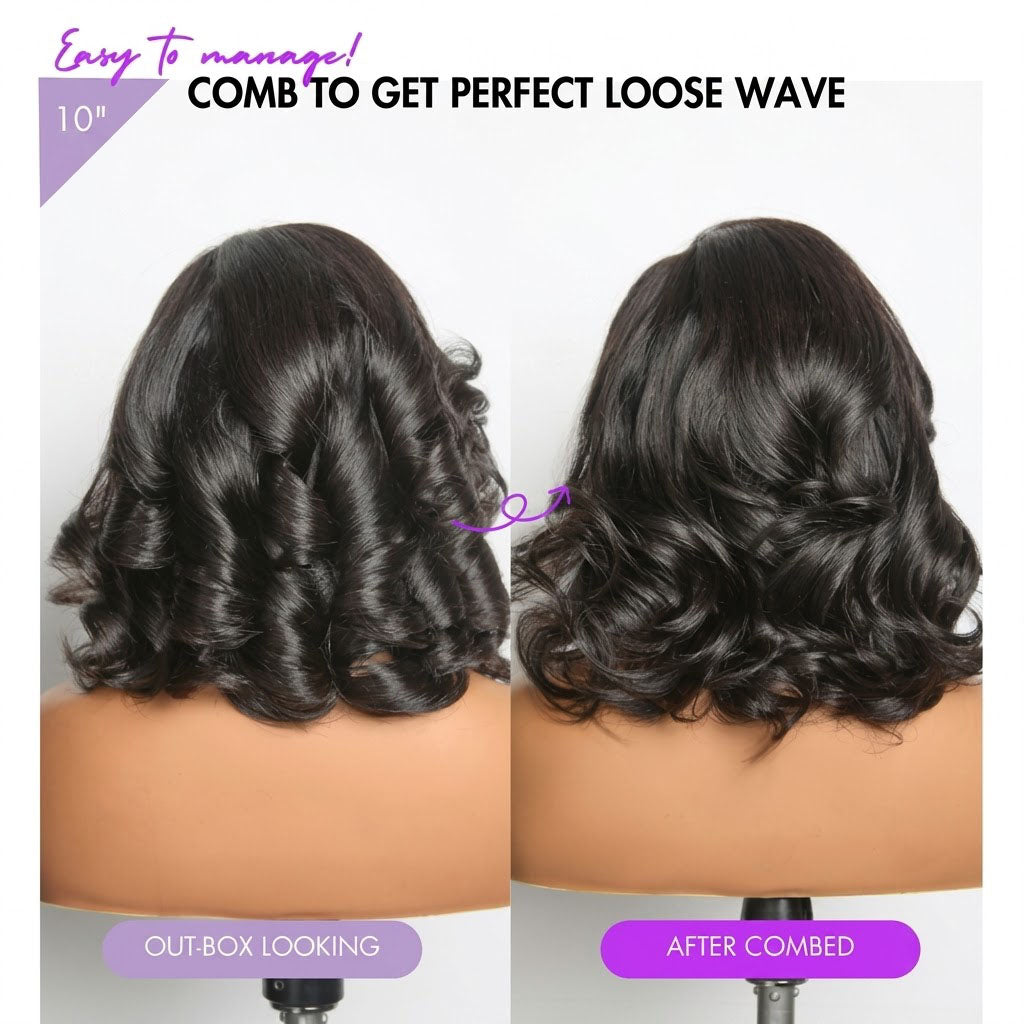 PreMax Wigs - Honey Brown with Blonde Highlights / Natural Black Bouncy Body Wave Glueless 13x4 Frontal Lace Human Hair Wig