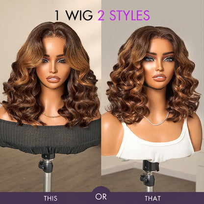 Luvme Hair 180% Density Elegant Chocolate Brown Loose Wave Minimalist HD Lace Glueless Wig Pre-Cut Lace - US Only