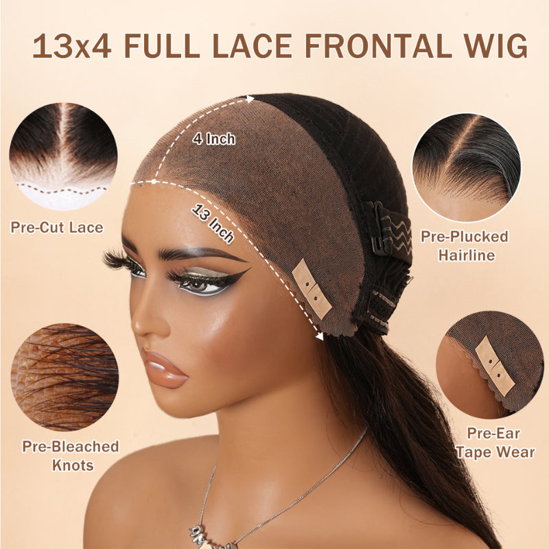 Double Drawn 3D Loose Wave Virgin Human Hair Transparent Full Lace Front Glueless Wig with Curtain Bangs Flash Sale
