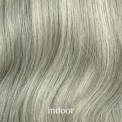 Raregen Lumi 14” | PureHand Remy Human Hair Wig-Rooted Cool Blonde with Highlights