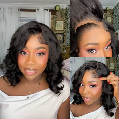 Transparent lace wavy wig, ready to wear
